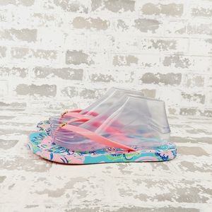 Lilly Pulitzer Blue Horizon Jungle Sunrise Pool Flip Flops W302